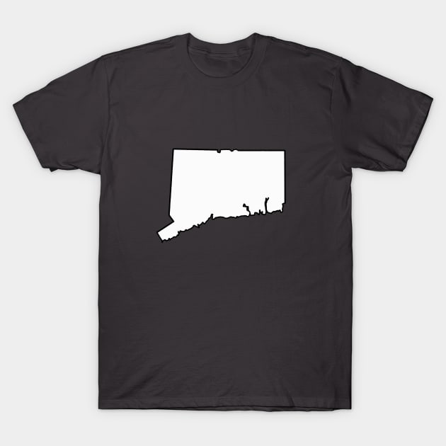 Connecticut - blank outline T-Shirt by loudestkitten